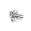 Alcazar Heart Glint Ring -Brighton Shop alcazar heart glint ring silver light sapphire 0