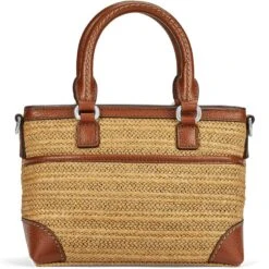 Alessa Straw Satchel -Brighton Shop alessa straw satchel natural bourbon 2