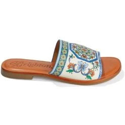 Arte Flat Sandals -Brighton Shop arte flat sandals white multi 2