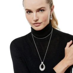 Athena Scalloped Convertible Necklace 13 Athena Scalloped Convertible Necklace -Brighton Shop athena scalloped convertible necklace silver 4