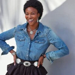 Blackbird Concho Belt -Brighton Shop blackbird concho belt black turquoise 5