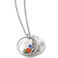 Blossom Hill Butterfly Shell Necklace -Brighton Shop blossom hill butterfly shell necklace silver multi 3