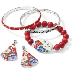 Blossom Hill Rouge Post Drop Earrings 9 Blossom Hill Rouge Post Drop Earrings -Brighton Shop blossom hill rouge post drop earrings red multi 2