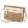 Brooklyn Straw Cross Body Organizer -Brighton Shop brooklyn straw cross body organizer wheat white 0
