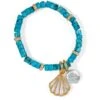 Calypso Shell Heishi Stretch Bracelet -Brighton Shop calypso shell heishi stretch bracelet gold turquoise 0 5dad7720 9d97 41a7 add1 afd38dc4a5c2