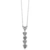 Cascading Hearts Drop Necklace