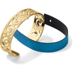 Christo Barcelona Slim Cuff Bracelet Set -Brighton Shop christo barcelona slim cuff bracelet set gold bali blue 2