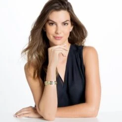 Christo Barcelona Slim Cuff Bracelet Set -Brighton Shop christo barcelona slim cuff bracelet set gold bali blue 3