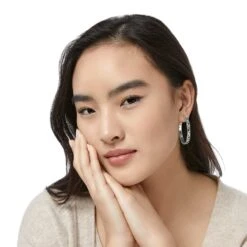 Contempo Large Hoop Earrings -Brighton Shop contempo large hoop earrings silver 4