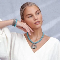 Contempo Nuevo Azul Necklace -Brighton Shop contempo nuevo azul necklace silver 4