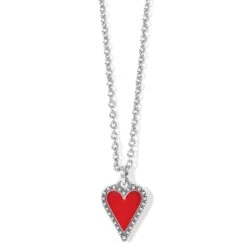 Dazzling Love Petite Necklace 18 Dazzling Love Petite Necklace -Brighton Shop dazzling love petite necklace silver red 0