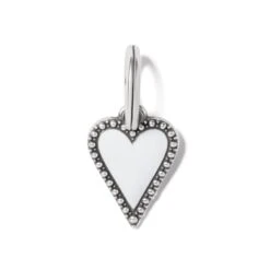 Dazzling Love White Heart Charm Necklace -Brighton Shop dazzling love white heart charm necklace silver white 3 df7d58ff 078c 4d1c b96c f9e8e1c8f737