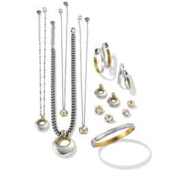 Entrata Post Drop Earrings -Brighton Shop entrata post drop earrings silver gold 2