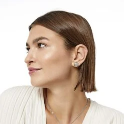 Entrata Round Post Earrings -Brighton Shop entrata round post earrings silver gold 3