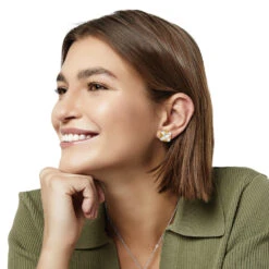 Entrata Square Post Earrings -Brighton Shop entrata square post earrings silver gold 2