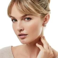 Entrata Square Post Earrings -Brighton Shop entrata square post earrings silver gold 3