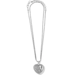 Essex Heart Convertible Locket Necklace -Brighton Shop essex heart convertible locket necklace silver 3 26f00383 4967 4cc3 a42d 1051583d46e2