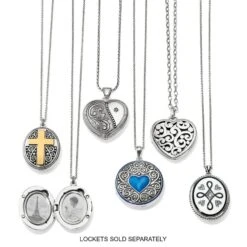 Essex Heart Convertible Locket Necklace -Brighton Shop essex heart convertible locket necklace silver 4 737da696 223c 4090 a009 4d98625af615