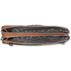 Ferrara Duet Zip Pouch -Brighton Shop ferrara duet zip pouch black brown 1