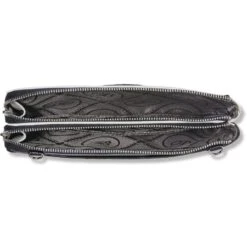 Ferrara Duet Zip Pouch -Brighton Shop ferrara duet zip pouch black white 1