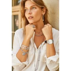 Ferrara Link Long Necklace -Brighton Shop ferrara link long necklace silver 2