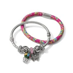 French Garden Butterfly Woodstock Bracelet 7 French Garden Butterfly Woodstock Bracelet -Brighton Shop french garden butterfly woodstock bracelet pink 2