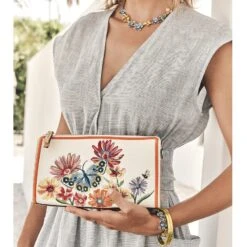 French Garden Embroidered Pouch -Brighton Shop french garden embroidered pouch multi 3 a96e0eba 37ab 4e4c 832f ddb57b449492