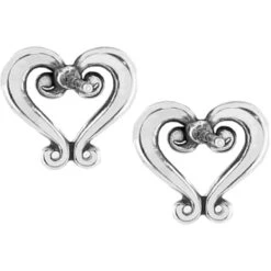 Genoa Heart Mini Post Earrings -Brighton Shop genoa heart mini post earrings silver 2 5c71e1c7 f578 4f5a bfa8 58cf01c44b94