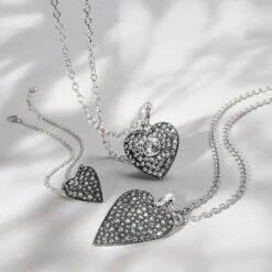 Glisten Heart Convertible Necklace -Brighton Shop glisten heart convertible necklace silver 2