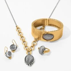 Golden Moon Ring -Brighton Shop golden moon ring gold grey 1