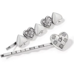 Hearts Ablaze Bobby Pins -Brighton Shop hearts ablaze bobby pins silver 2