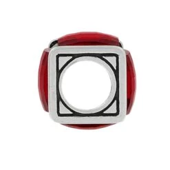 Ice Cube Bead 26 Ice Cube Bead -Brighton Shop ice cube bead silver red 1