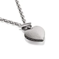 Inner Circle Heart Toggle Necklace -Brighton Shop inner circle heart toggle necklace silver 2