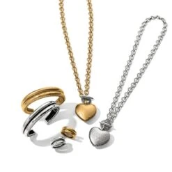 Inner Circle Heart Toggle Necklace -Brighton Shop inner circle heart toggle necklace silver 3