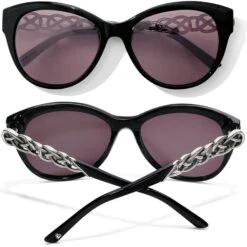 Interlok Braid Sunglasses -Brighton Shop interlok braid sunglasses silver black 2 636693e4 0bca 4cfa 845f 07ffc8f4c2a3