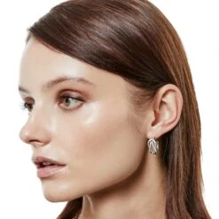Interlok Harmony Hoop Earrings -Brighton Shop interlok harmony hoop earrings silver 2