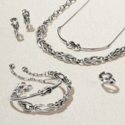 Interlok Harmony Link Necklace 8 Interlok Harmony Link Necklace -Brighton Shop interlok harmony link necklace silver 2