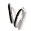 Interlok Noir Heirloom Hoop Earrings -Brighton Shop interlok noir heirloom hoop earrings silver black 0
