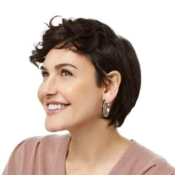 Interlok Noir Heirloom Hoop Earrings -Brighton Shop interlok noir heirloom hoop earrings silver black 2