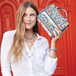 La Farfalla Emilia Flap Bag 12 La Farfalla Emilia Flap Bag -Brighton Shop la farfalla emilia flap bag white multi 4