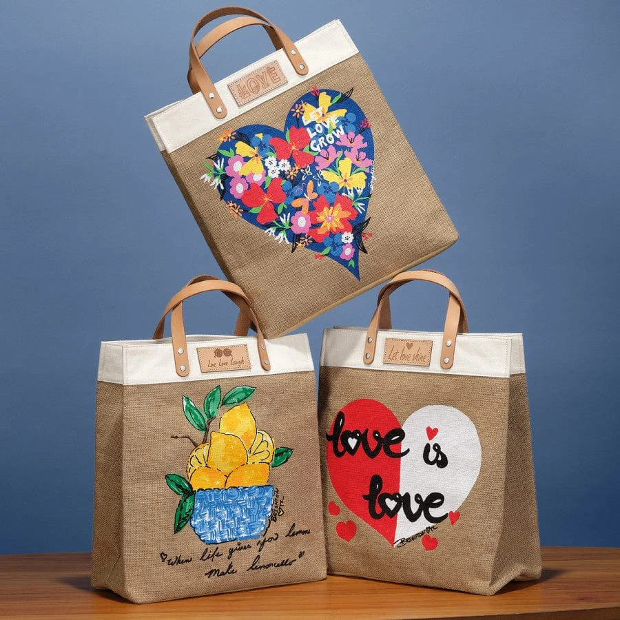 Love Is Love Burlap Tote 6 Love Is Love Burlap Tote - Image 4