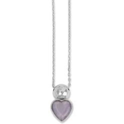 Loving Heart Necklace -Brighton Shop loving heart necklace silver lilac 0