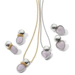 Loving Heart Necklace -Brighton Shop loving heart necklace silver lilac 1