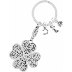 Lucky Clover Heart Key Fob -Brighton Shop lucky clover heart key fob silver 2 e7fd2de1 7636 43c9 8e1f 9b576c1222bd