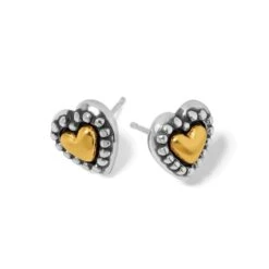 Marci Heart Post Earrings -Brighton Shop marci heart post earrings silver brushed gold 1 a744c076 209f 4d04 baaa 288144c61cfc