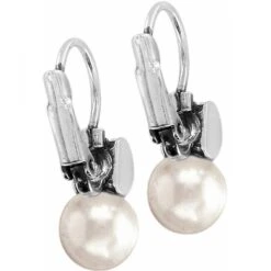 Meridian Petite Pearl Leverback Earrings -Brighton Shop meridian petite pearl leverback earrings silver pearl 2 ae0111f9 83d2 4ffa 953c 8e1f2223e4ff