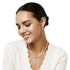 Meridian Zenith Heart Pearl Necklace -Brighton Shop meridian zenith heart pearl necklace silver pearl 4