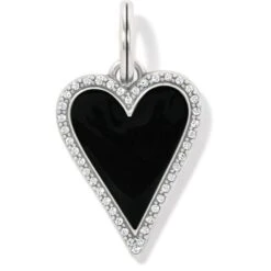 Midnight Heart Necklace -Brighton Shop midnight heart necklace silver black 2