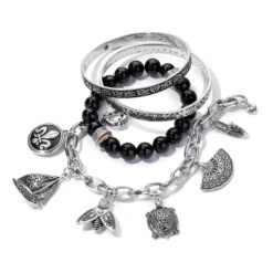 Moonlight Garden Bangle 5 Moonlight Garden Bangle -Brighton Shop moonlight garden bangle black 1