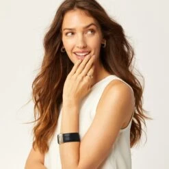 Neptune's Rings Wide Leather Bracelet -Brighton Shop neptune s rings wide leather bracelet black 2